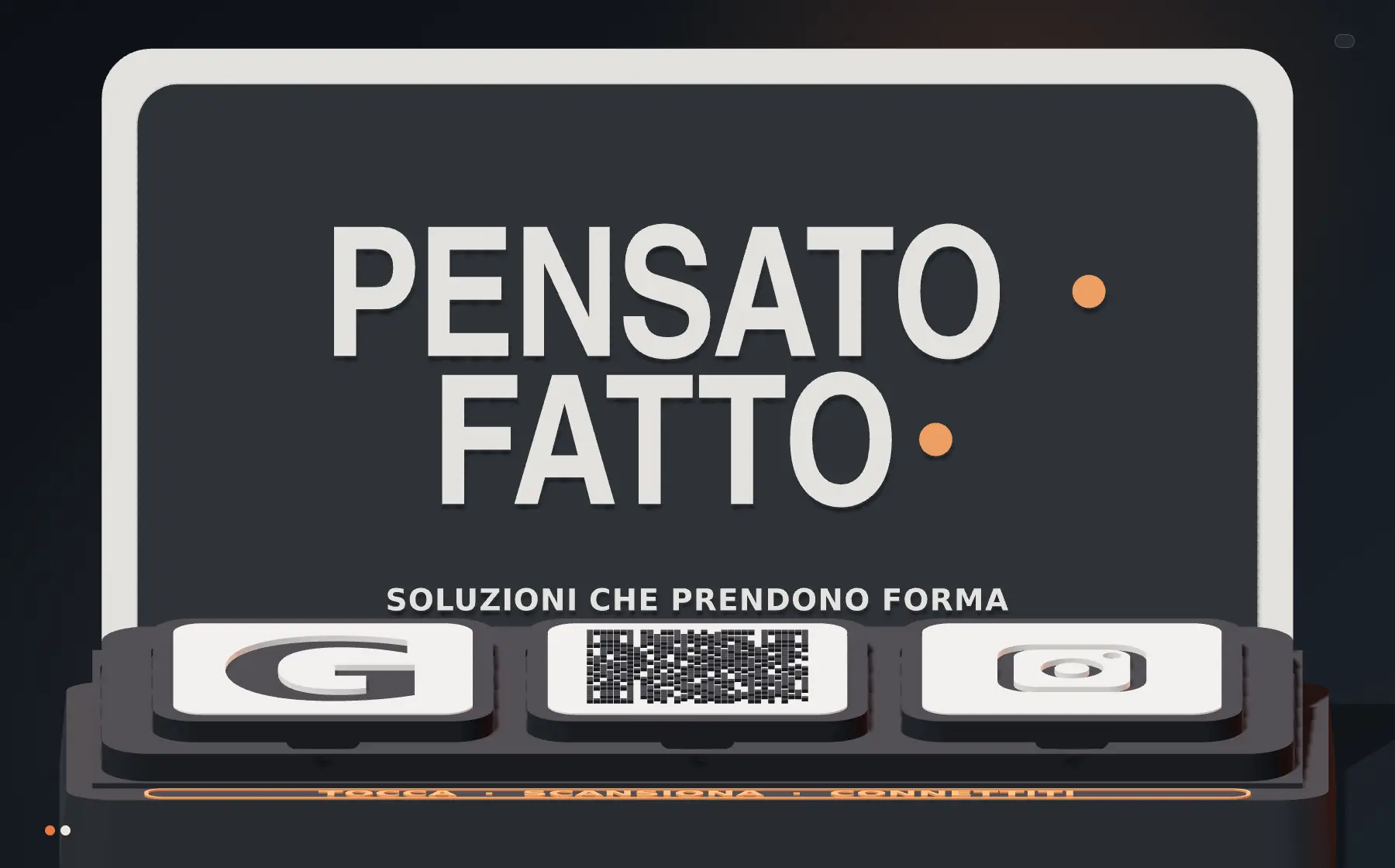Vista frontale tecnica dello Stand Connect